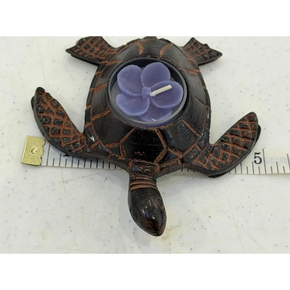 Cast Iron Metal Turtle Tea Light Candle Holder Votive Bronze Pier One 5